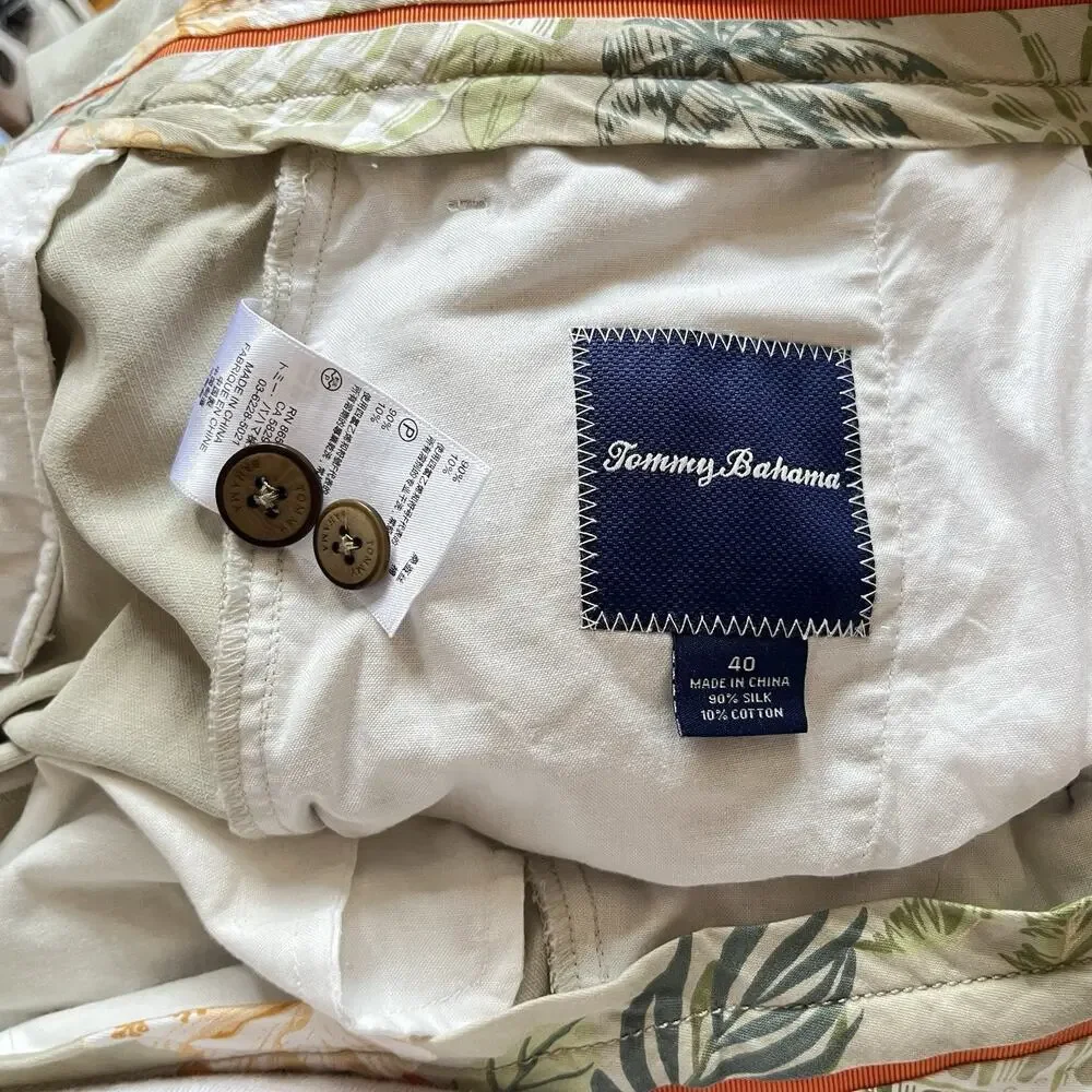 Tommy Bahama Shorts Mens 40 Khaki Tan Silk Blend Casual Golf Vacation Preppy - Picture 5 of 12